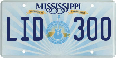 MS license plate LID300