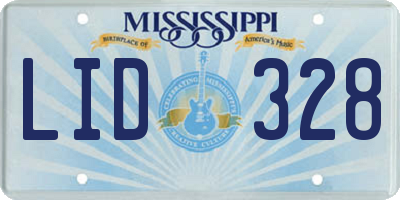 MS license plate LID328
