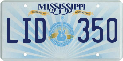 MS license plate LID350
