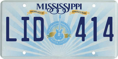 MS license plate LID414