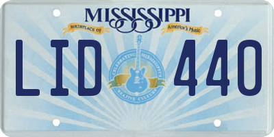 MS license plate LID440