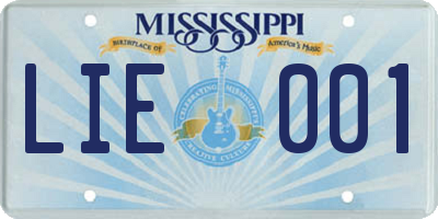 MS license plate LIE001