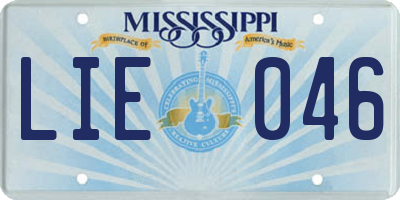 MS license plate LIE046