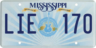 MS license plate LIE170