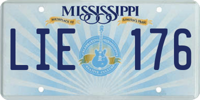 MS license plate LIE176