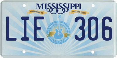 MS license plate LIE306