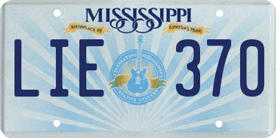 MS license plate LIE370