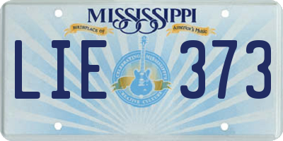 MS license plate LIE373