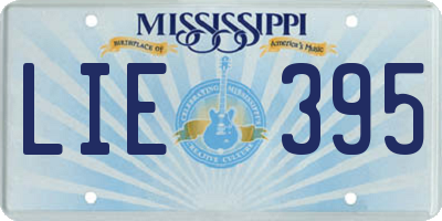MS license plate LIE395