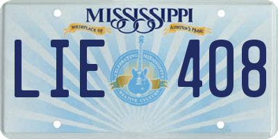 MS license plate LIE408