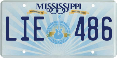 MS license plate LIE486