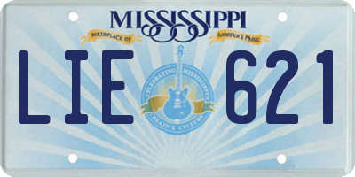 MS license plate LIE621