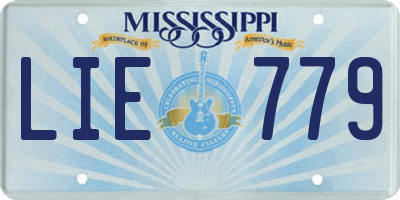 MS license plate LIE779