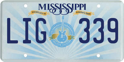 MS license plate LIG339