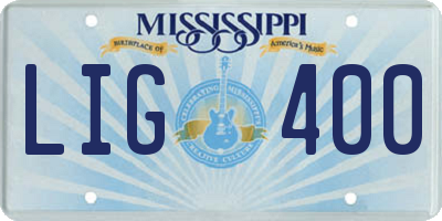 MS license plate LIG400