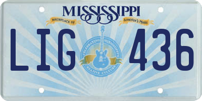 MS license plate LIG436
