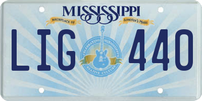MS license plate LIG440