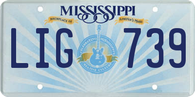 MS license plate LIG739