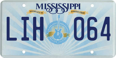 MS license plate LIH064