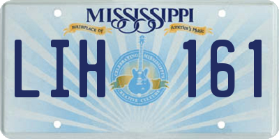MS license plate LIH161