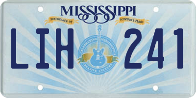 MS license plate LIH241