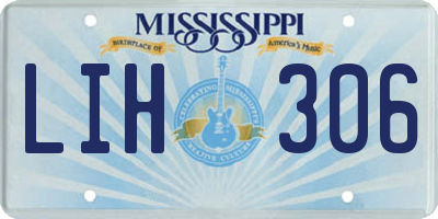 MS license plate LIH306