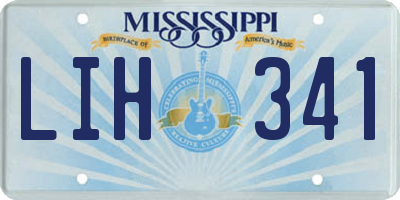 MS license plate LIH341