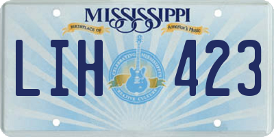 MS license plate LIH423