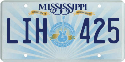 MS license plate LIH425
