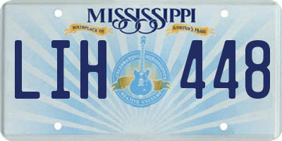 MS license plate LIH448