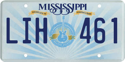 MS license plate LIH461