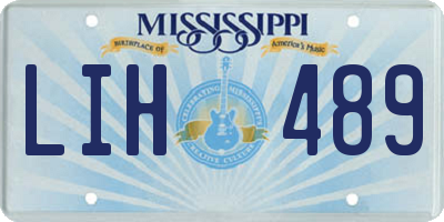 MS license plate LIH489