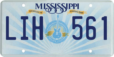 MS license plate LIH561