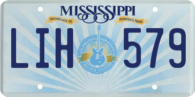 MS license plate LIH579