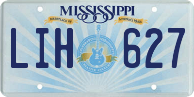 MS license plate LIH627