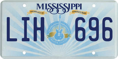 MS license plate LIH696