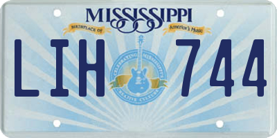 MS license plate LIH744