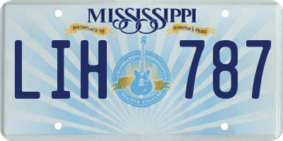 MS license plate LIH787
