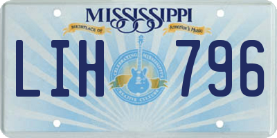 MS license plate LIH796