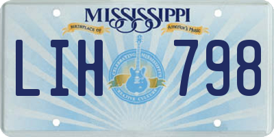 MS license plate LIH798