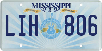 MS license plate LIH806
