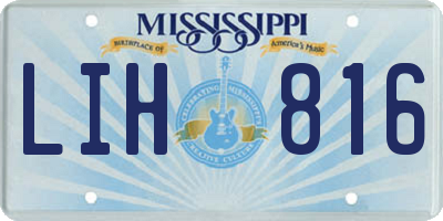 MS license plate LIH816