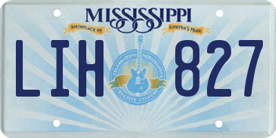 MS license plate LIH827