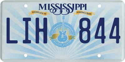 MS license plate LIH844