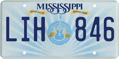 MS license plate LIH846