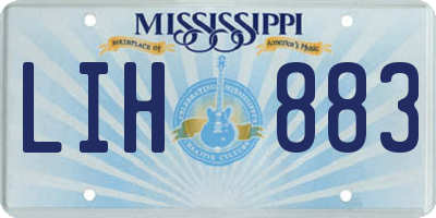 MS license plate LIH883