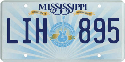 MS license plate LIH895