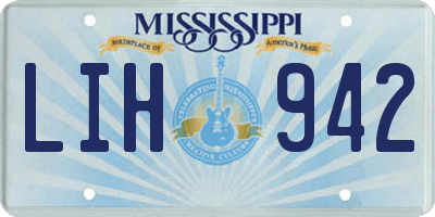 MS license plate LIH942
