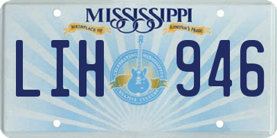 MS license plate LIH946