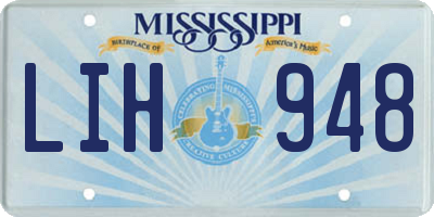 MS license plate LIH948